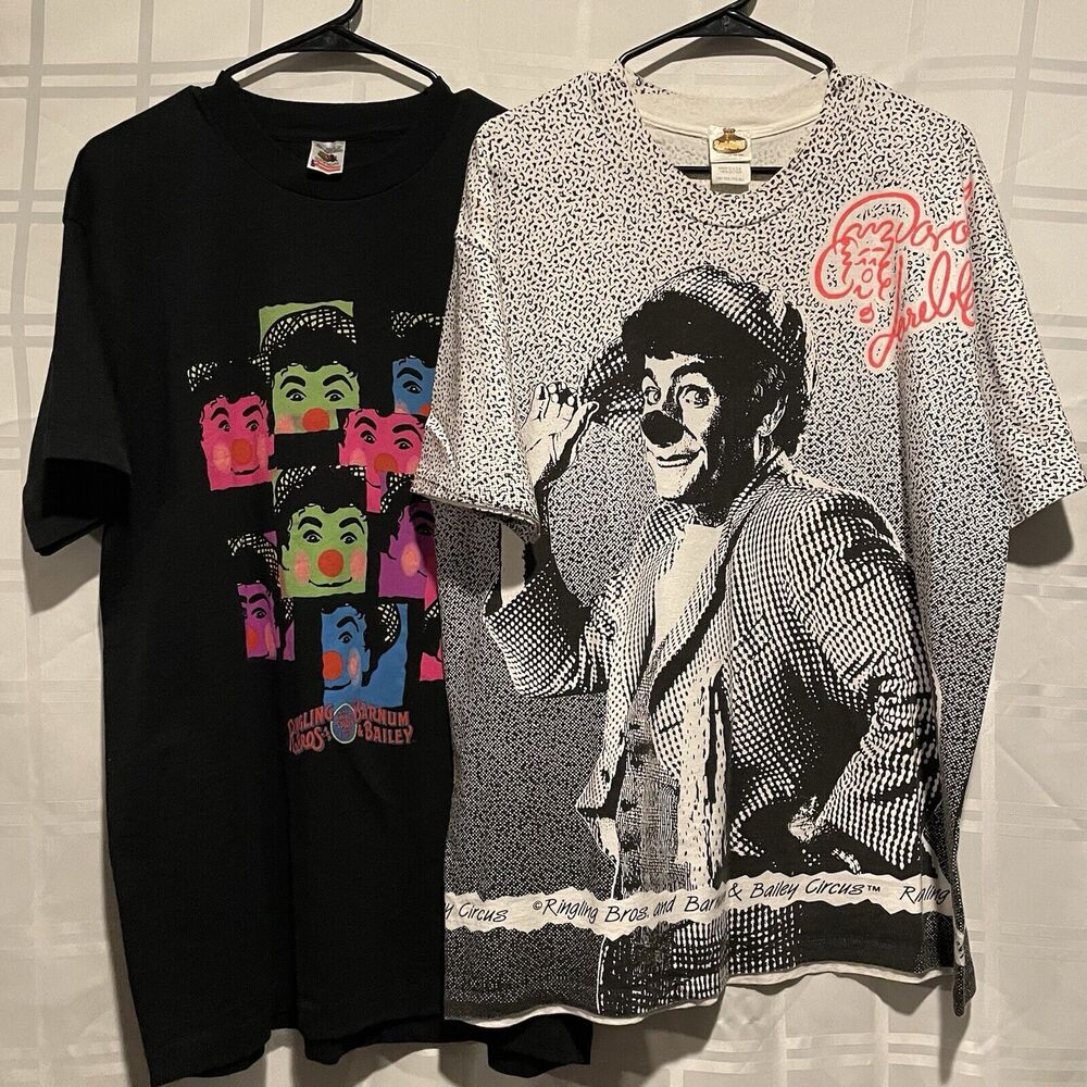Vtg 90s Ringling Bros - Barnum & Bailey T shirt Sz XL David Larible Clown (2)